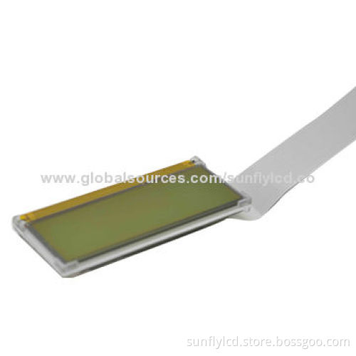 Monochrome 122 x 32-dot LCD Module, STN Yellow-green LED, Positive, Single Pine, 18-pin